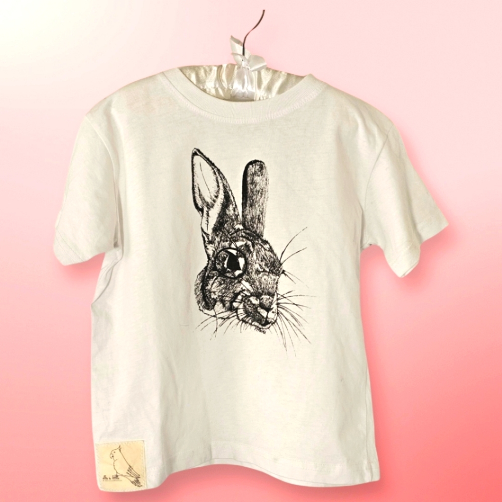 NWOT ✨️ LAT Apparel Rabbit Sketch Toddler Tee